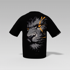 Lion Eyes Oversized T-Shirt – Black | Unisex | 100% Cotton | CloudCraft