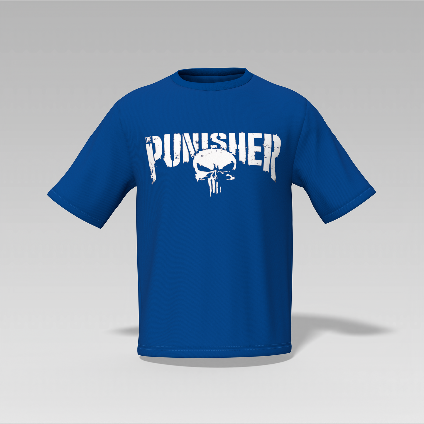 Punisher Printed Oversized Unisex T-Shirt available in - blue and grey