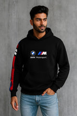 BMW Motorsport Printed Oversized Hoodie – Black | Unisex Streetwear – CloudCraft