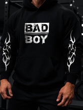 "BAD BOY" Printed Oversized Hoodie – Black | Unisex Streetwear – CloudCraft