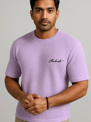 Wafet Plain Purple Oversized T-Shirt – Minimal Everyday Style
