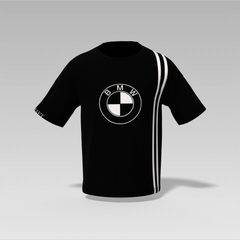 BMW Logo Printed Oversized T-Shirt – Black | Unisex | 240 GSM Cotton