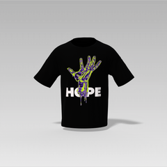 HOPE Oversized T-Shirt – Minimal Text Print | Black | 240 GSM | CloudCraft