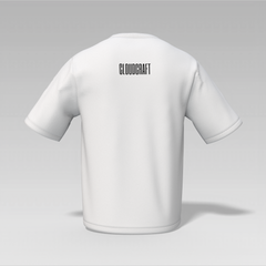 Error 404 Oversized T-Shirt – White | 240 GSM | Minimal Streetwear | CloudCraft