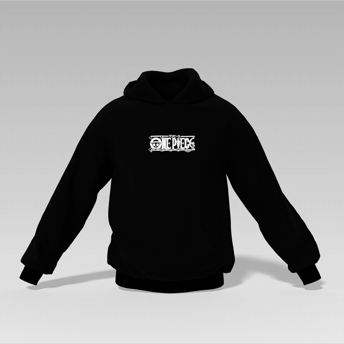 One Piece Printed Hoodie – Black | Anime Edition | Unisex | 350 GSM Fleece