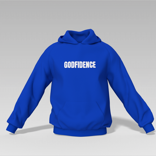 GODFIDENCE Printed Unisex Hoodie – Available in  Blue & Purple