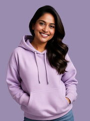 Plain Purple Oversized Hoodie – Minimal Street Comfort